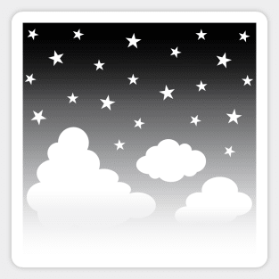 Clouds | Stars | Gradient | White Black Magnet